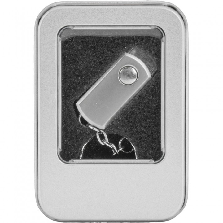Anahtarlıklı metal gövdeli 32 GB lazer baskılı promosyon USB bellek